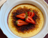 Crème brûlée à la vanille et aux fraises