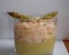 Verrine tartare de saumon et mousse d'asperges