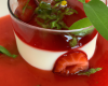 Panna cotta fraise/ basilic