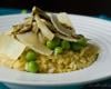 Risotto artichauts poivrade et petits pois