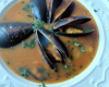 Soupe de moules en julienne