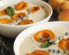 Abricots au lait d'amandes et au thym