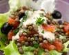 Salade de lentilles et de tomates cerises