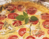 Clafoutis au chèvre frais, courgettes et tomates cerises