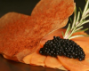 Cœur craquant de carottes de sable et caviar d'Aquitaine