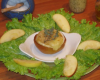 Pommes gratinées au rocamadour sur lit de salade de lili