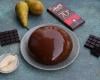 Entremets aux poires et chocolat et glaçage miroir