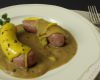 Andouillette de loup sauce moutarde