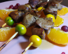 Brochettes de canard aux agrumes