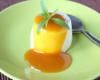 Panna cotta vanille, coulis mangue