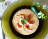 Gaspacho de langoustines à la crème de courgette