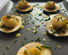 Coquilles Saint-Jacques sur lit de poireau et Noilly