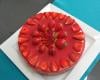 Le cheese cake au coulis de framboises