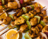 Brochettes de poulet au curry et agrumes