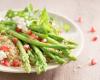 Salade de quinoa aux asperges et graines de grenade