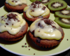 Muffin au chocolat blanc et kiwi curd