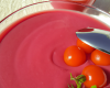 Velouté de tomates au rosé et au cassis