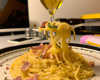 Spaghettis à la carbonara