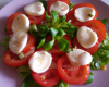 Salade à l'italienne, tomates, mozzarella