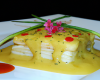 Cake poireaux surimi et son cœur de sauce hollandaise