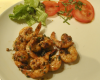 Gambas à la crème fraîche flambées au whisky