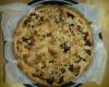 Tarte rhubarbe amandine en crumble