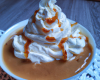 Crème au chocolat au lait et chantilly de caramel