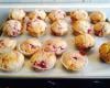 Muffins chocolat blanc et fraises