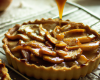 Tarte aux pommes caramelisées et à la vanille