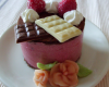 Entremets individuels chocolat-framboises