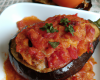 Aubergine à la tomate en coque