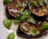 Grillade d'aubergine au basilic