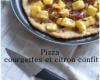 Pizza courgettes et citron confit