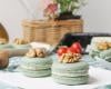 Macarons roquefort Papillon, poire & noix