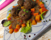 Boulettes de bœuf et émincé de légumes