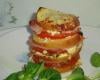 Millefeuilles tomate, pomme et jambon