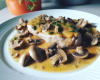 Poulet à la moutarde, aux champignons et à l'estragon