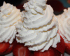 Corolles de fraises en chantilly