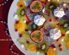 Carpaccio de fruits exotiques, rhum et citron vert