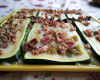 Lasagnes de courgettes et petits lardons