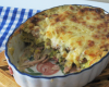 Gratin de porc aux deux purées