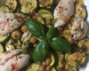 Poêlée de dinde aux courgettes et au basilic