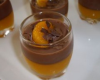 Verrines au flan chocolat et gélifié de mandarines