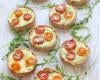 Mini tortilla quiche ricotta et tomates cerise