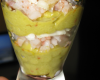 Verrine de guacamole et crevettes