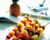 Brochette de fruits exotiques