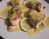 Escalopes de poulet roulées sauce citron