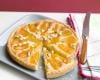 Tarte aux abricots et amandes, crème d'amandes et zeste de citron