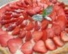 Tarte aux fraises, menthe et crème pâtissière