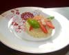 Risotto aux fraises et crevettes roses